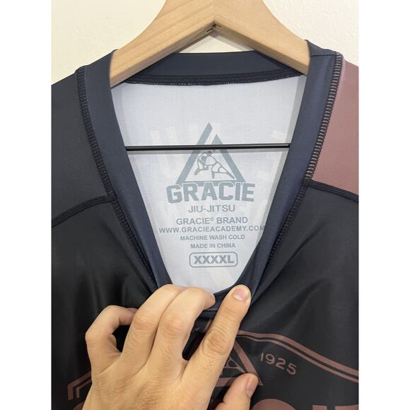 Gracie Barra MMM Jiu Jitsu BJJ Training Rank Shirt 4XL Rash Guard Competition - Picture 6 of 11